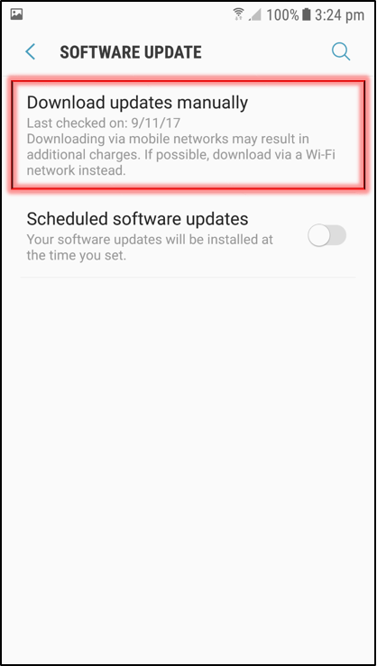 Download updates manually.