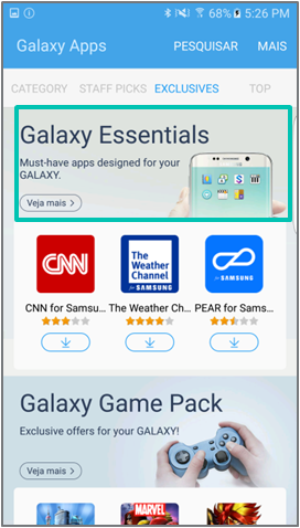 Eu não consigo encontrar a Música no meu Galaxy S7. Porque?