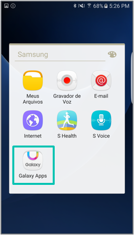 Eu não consigo encontrar a Música no meu Galaxy S7. Porque?