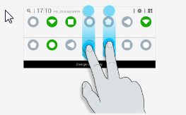 two finger access noti panel