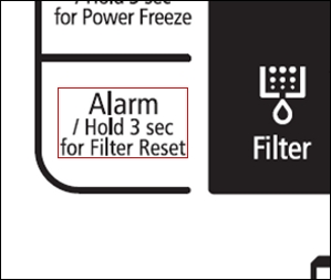 How do I reset the filter indicator light on my Samsung French door refrigerator?