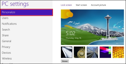 Can I Customize The Lock Screen In Windows 8?