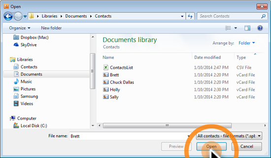 Kies: How do I import Contacts using Kies 2.6?