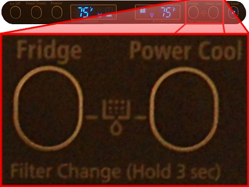 samsung fridge filter change light