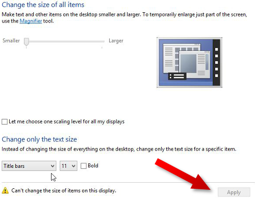 How Do I Change The DPI Scaling Setting In Windows 8.1 For My Monitor?