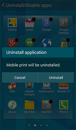 Uninstall Application Screen Shot