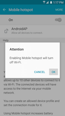 How do I set up the Mobile Hotspot or tethering on my Galaxy S6 Edge?