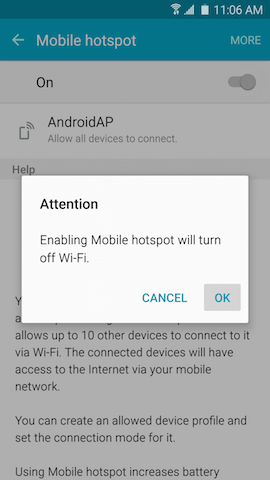 Galaxy S6: How do I set up the Mobile Hotspot or tethering on my Samsung Galaxy S6?