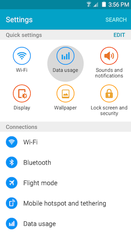 Grand Prime: How do I monitor data usage on my Samsung Galaxy Grand Prime?