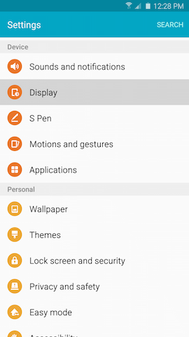 Galaxy Note5: How can I change the font size and style on my Samsung Galaxy Note5?