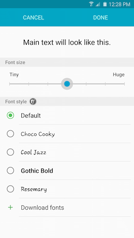 Galaxy Note5: How can I change the font size and style on my Samsung Galaxy Note5?