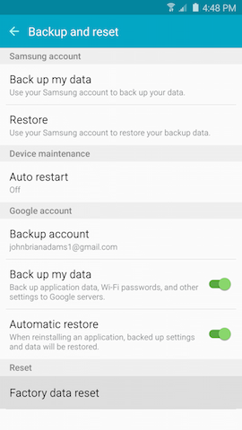 Galaxy Note5: How do I delete all of my personal information from my Samsung Galaxy Note5?