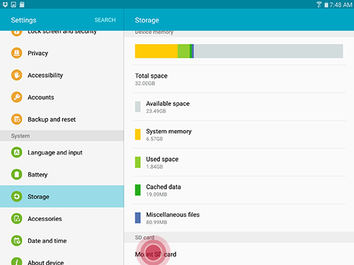 Galaxy Tab S2: How do I insert or remove a microSD card on my Samsung Galaxy Tab S2?