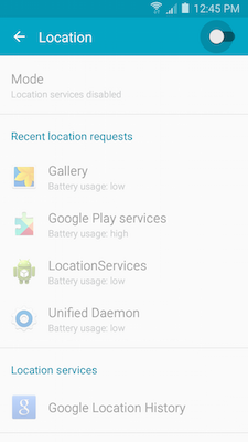 Galaxy A5: What Location settings (GPS) are available on my Samsung Galaxy A5?