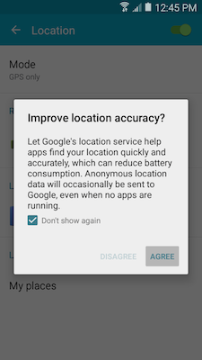 Galaxy A5: What Location settings (GPS) are available on my Samsung Galaxy A5?