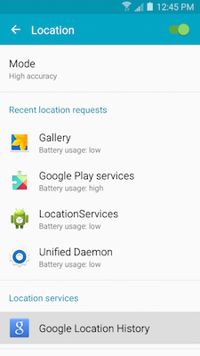 Galaxy A5: What Location settings (GPS) are available on my Samsung Galaxy A5?