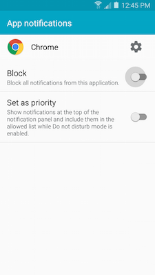 Galaxy A5: How do I change the application notifications on my Samsung Galaxy A5?