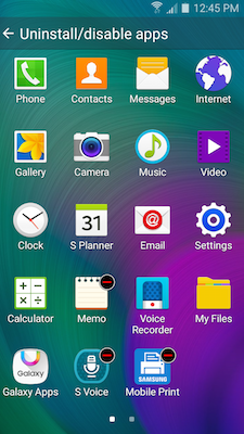 Galaxy A5: How do I uninstall or turn off applications on my Samsung Galaxy A5?