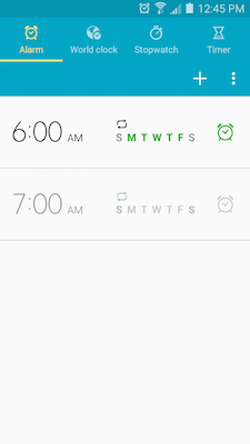 Galaxy A5: How do I set alarms on my Samsung Galaxy A5?