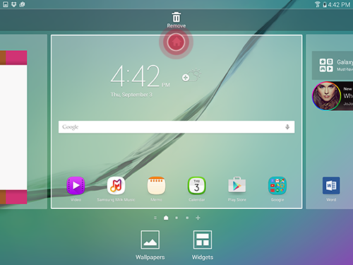 Galaxy Tab S2: How do I customize the Home screen layout on my Samsung Galaxy Tab S2?
