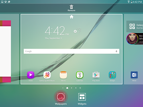 Galaxy Tab S2: How do I customize the Home screen layout on my Samsung Galaxy Tab S2?