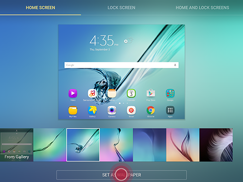 Galaxy Tab S2: How do I customize the Home screen layout on my Samsung Galaxy Tab S2?