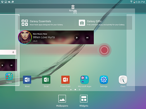 Galaxy Tab S2: How do I customize the Home screen layout on my Samsung Galaxy Tab S2?