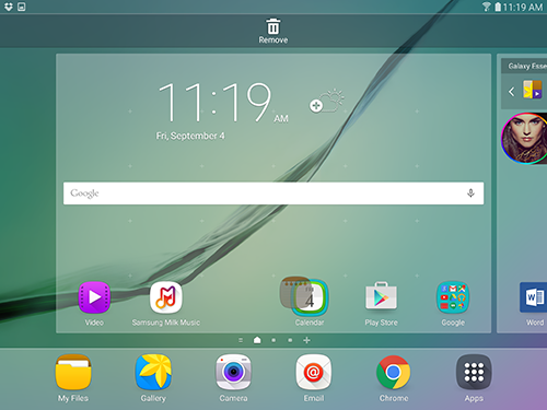 Galaxy Tab S2: How do I customize the Home screen layout on my Samsung Galaxy Tab S2?