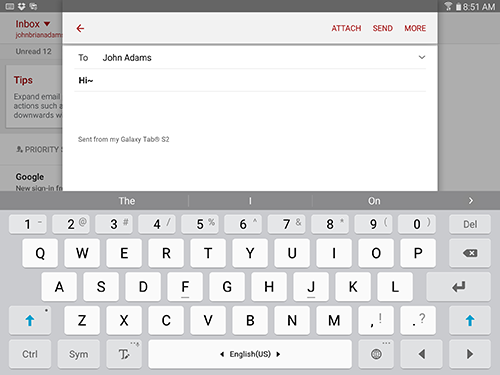 How do I change the Default System Language and Input Settings on my Galaxy Tab S2?