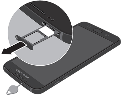 Galaxy S7: How do I insert or remove the microSD card for my Samsung Galaxy S7?