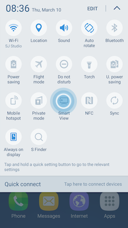 Galaxy S7: How do I display content from my Samsung Galaxy S7 on a television?