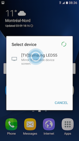 Galaxy S7: How do I display content from my Samsung Galaxy S7 on a television?