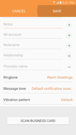 How can I assign different ringtones to different contacts on my Galaxy S7?