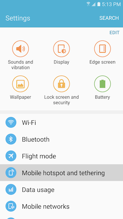 USB tethering 11