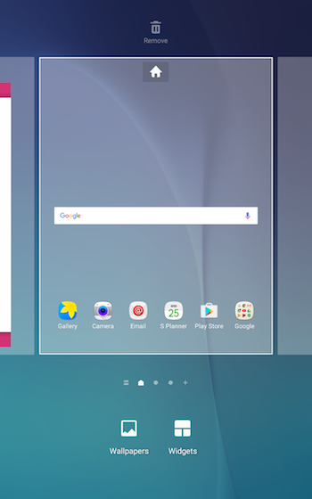 samsung tablet widgets