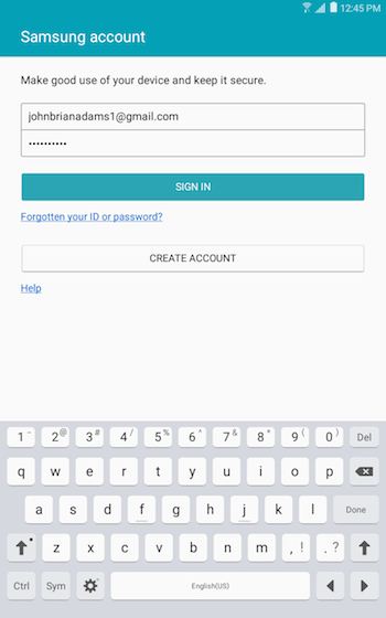 Samsung account 2