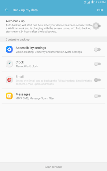 Backup & reset 3