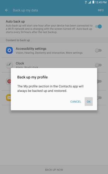 Backup & reset 4