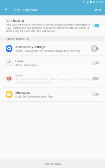 Backup & reset 5