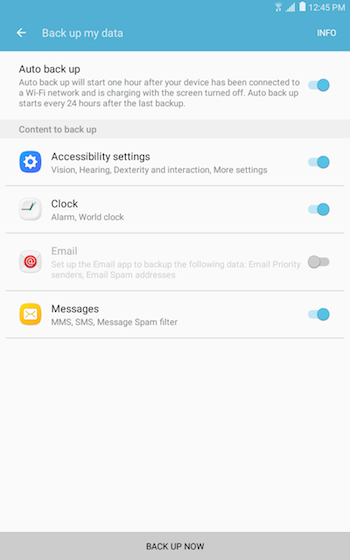 Backup & reset 6