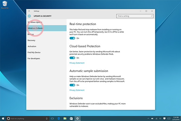 Windows Defender 4