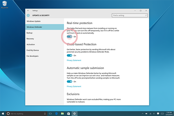 Windows Defender 5