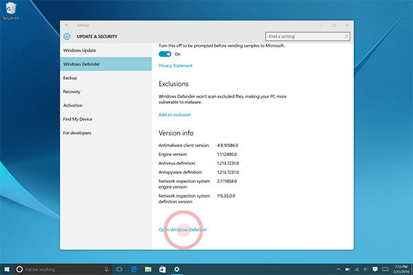 Windows Defender 6