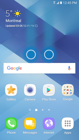 How do I stop the screen from automatically rotating on my Galaxy A5 2017?