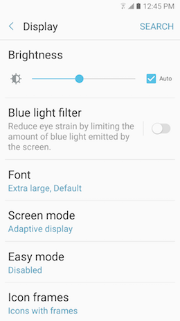 How can I change the font size and style on my Samsung Galaxy A5 2017?