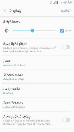 How can I change the font size and style on my Samsung Galaxy A5 2017?