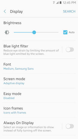 How can I change the font size and style on my Samsung Galaxy A5 2017?