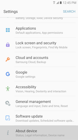 Galaxy A5 (2017): What is the software version on my Samsung Galaxy A5 2017 (SM-A520W)?