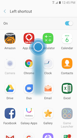 How can I pin apps on the lock screen of my Samsung Galaxy A5 2017 to quickly launch them?