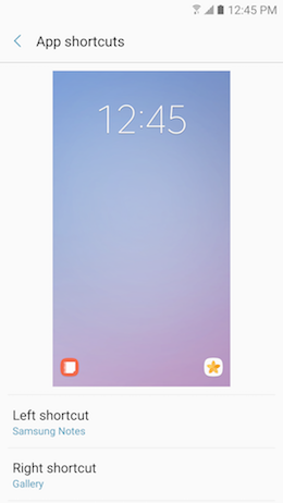 How can I pin apps on the lock screen of my Samsung Galaxy A5 2017 to quickly launch them?